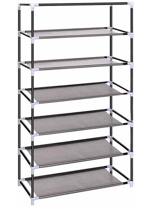 BEMITH BEMITH Collapsible Wardrobe 6 Shelves Storage Clothes Storage Rack Quick WardrobeCabinetMultipurpose Storage Rack Foldable Collapsible Fabric Organizer for Home Office Dorm Room Black  - Image 3