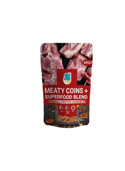 طعام علي شكل عملات صغيرة بطعم لحم بقري للكلاب البالغة - 80 جرام