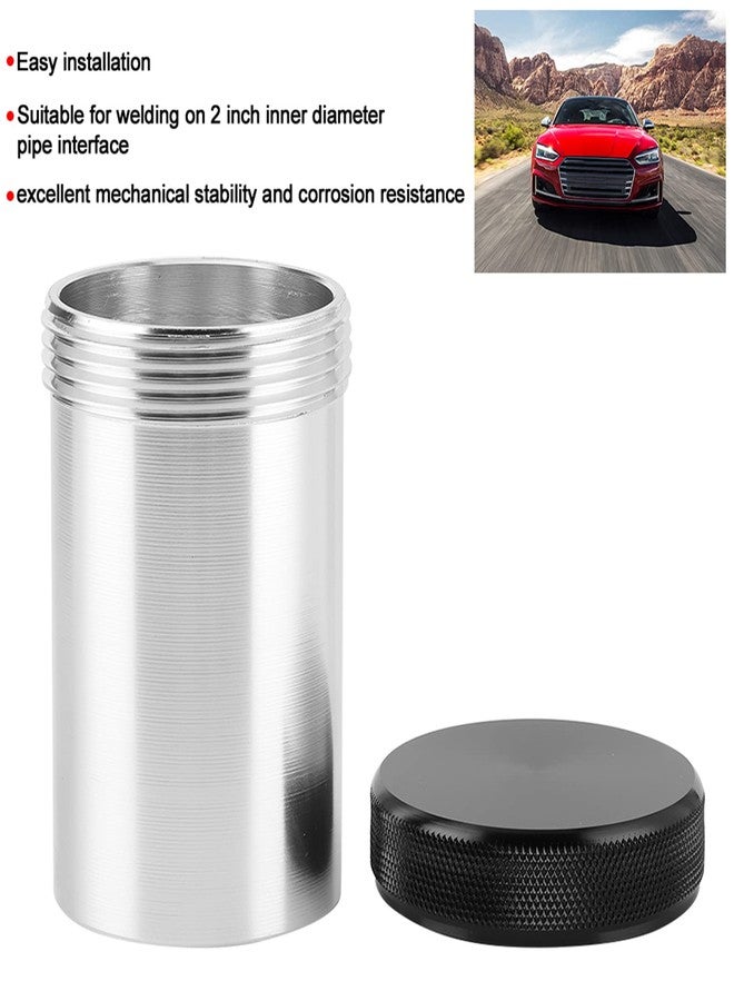 Tbest Weld On Filler Cap, 2in Aluminum Alloy Weld On Filler Neck and Cap Fuel Tank Parts Car Refitting Filler Neck Cap (Black) - Image 2