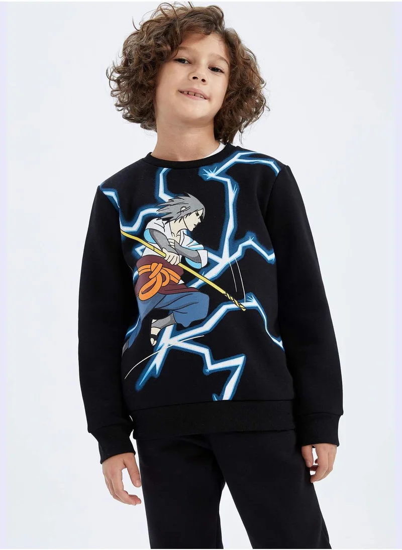 DeFacto Boy Crew Neck Long Sleeve Knitted Sweatshirt