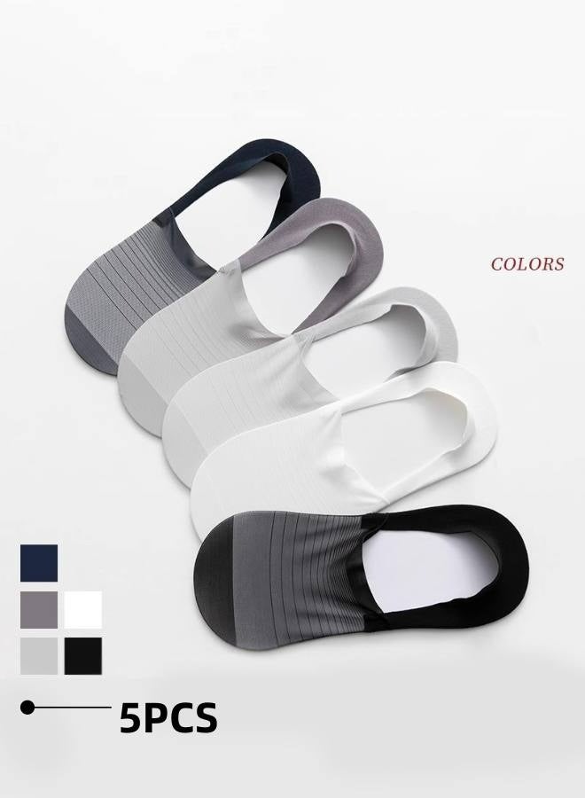 جوارب غير مرئية من الحرير الجليدي للرجال والنساء والفتيات، قابلة للتنفس، بدون إظهار، بطانات أحذية منخفضة للغاية، جوارب غير قابلة للانزلاق - Image 1