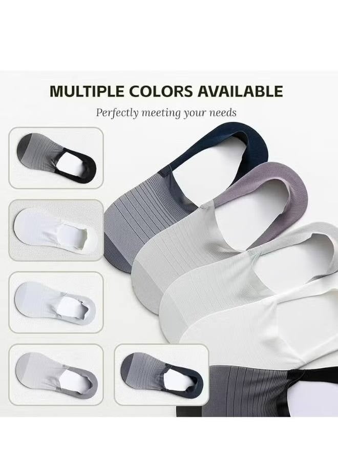 جوارب غير مرئية من الحرير الجليدي للرجال والنساء والفتيات، قابلة للتنفس، بدون إظهار، بطانات أحذية منخفضة للغاية، جوارب غير قابلة للانزلاق - Image 2