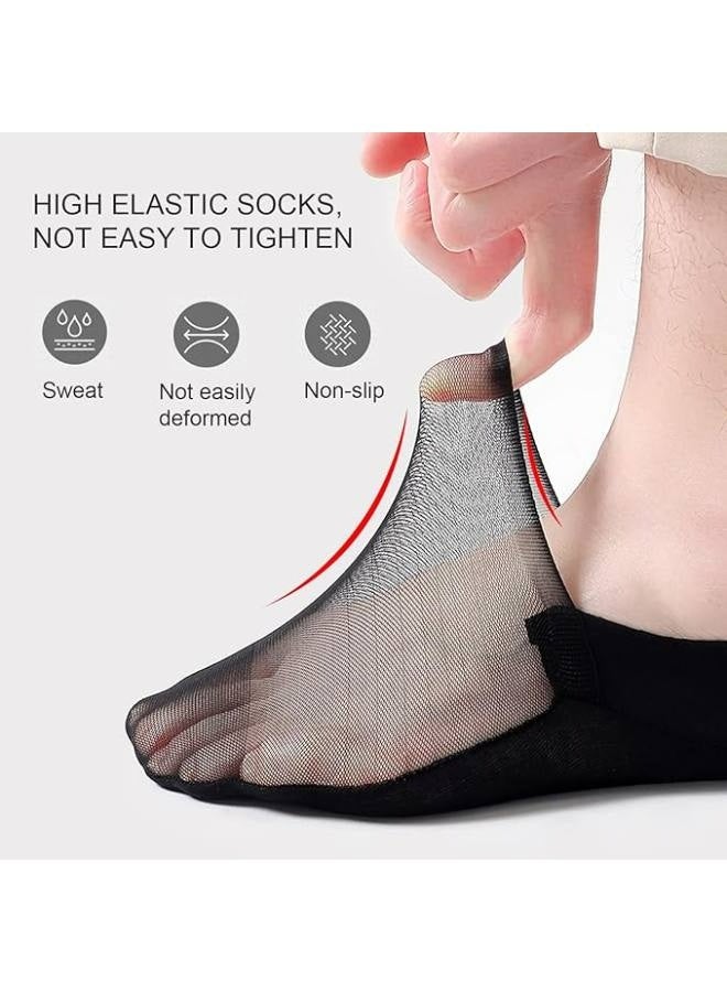 جوارب غير مرئية من الحرير الجليدي للرجال والنساء والفتيات، قابلة للتنفس، بدون إظهار، بطانات أحذية منخفضة للغاية، جوارب غير قابلة للانزلاق - Image 5