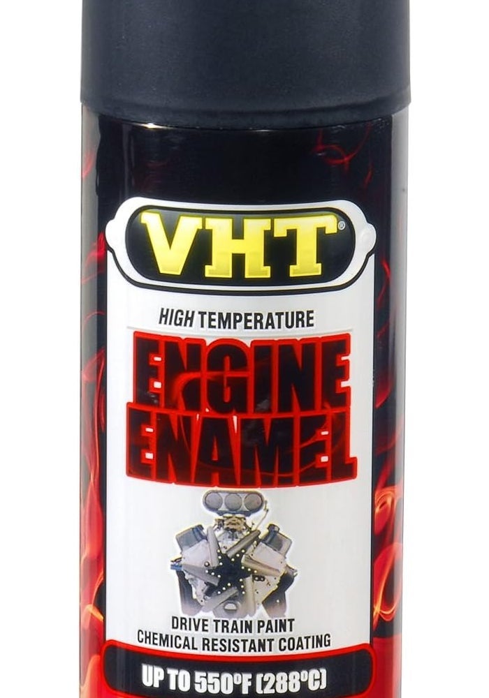 VHT High Temperature Engine Enamel GM Satin Black - 11 oz Spray Can - Image 1