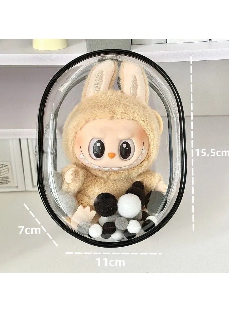 Labubu Figure Display Case - Clear & Dustproof Protection for Your Collection