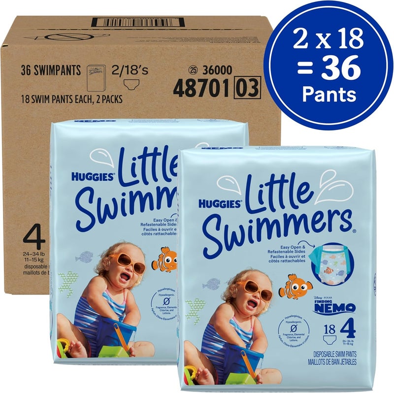 Huggies Little Swimmers Disposable Swim Diapers, Size 4 - Image 2