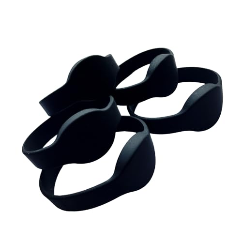 YARONGTECH RFID Rewritable T5577 125khz Writable Silicone Wristband Black Adult Size (Pack of 5) - Image 4