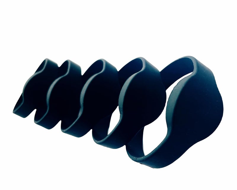 YARONGTECH RFID Rewritable T5577 125khz Writable Silicone Wristband Black Adult Size (Pack of 5) - Image 2