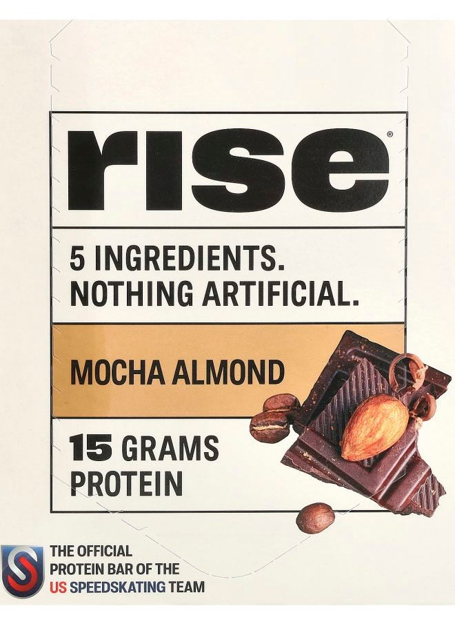 Rise bar Protein Bar Mocha Almond  12 Bars 2.1 oz (60 g) Each 