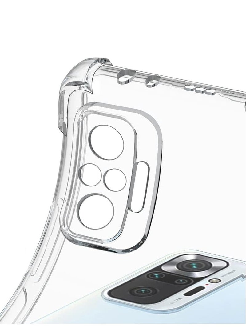 CATANES Xiaomi Redmi Note 10 Pro Case Cover Clear Protective TPU Four Corners Cover Transparent Soft Case - Image 2
