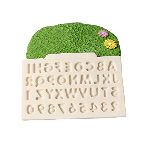Hilitand 26 Letters with 10 Numbers Silicone Fondant Mold, DIY Handmade Chocolate Moulds 10.6x7x0.6cm 4.2x2.8x0.2in, White - Image 3