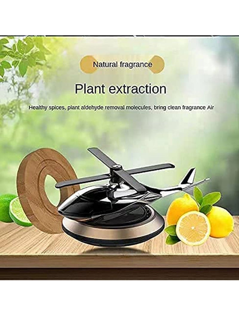 general Trending New Helicopter alloy Solar Car Air Freshener Aromatherapy Car Interior Decoration Accessories Perfume Diffuser - Image 2