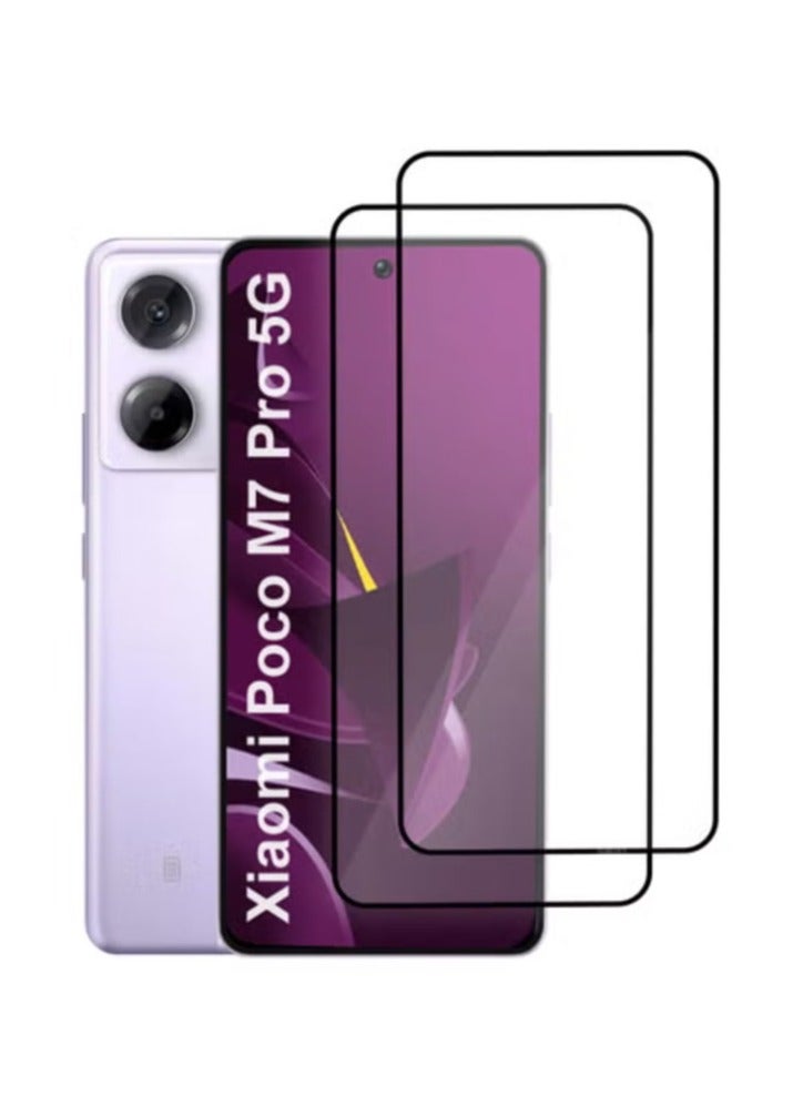 CATANES 2Packs Full Coverage Screen Protector for Xiaomi Poco M7 pro 5G 3D Ultra HD Scratch Resistant Bubble-Free