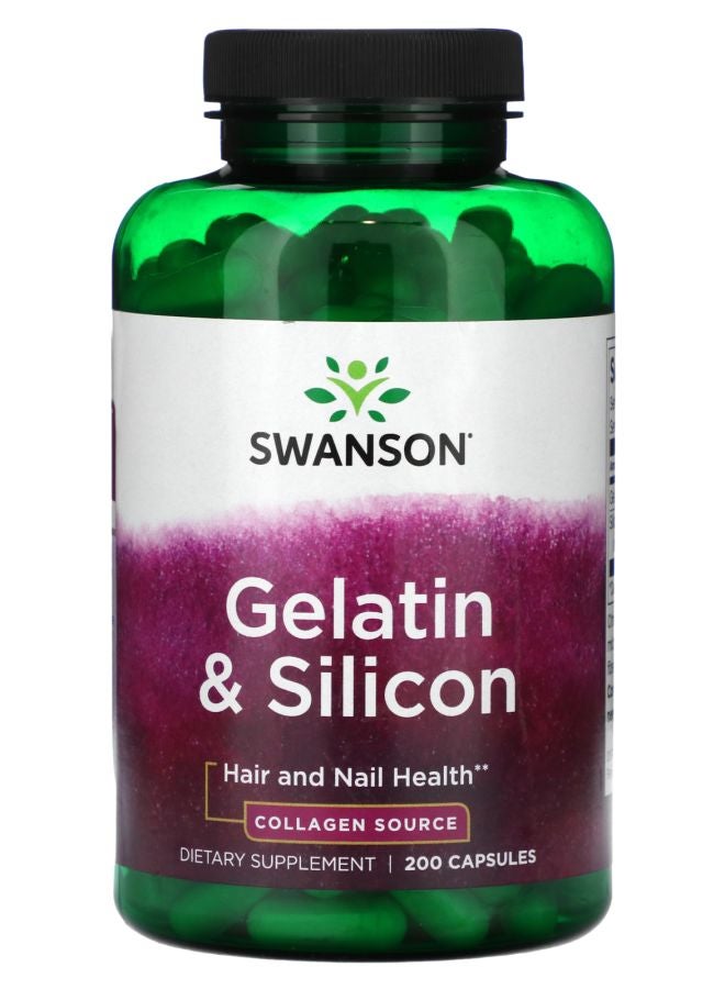 SWANSON Gelatin & Silicon 200 Capsules