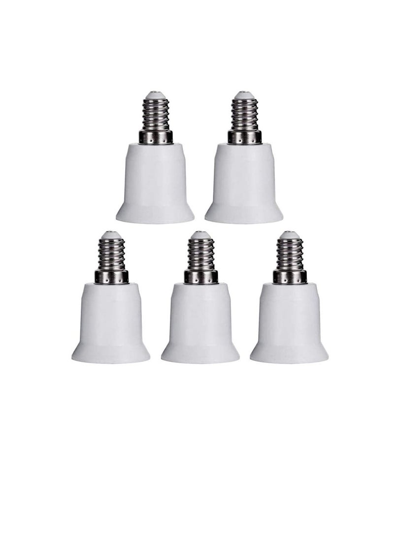 مصباح LED ليلي 5 قطعة E14 إلى E27 برغي صغير إلى برغي كبير برأس مصباح تحويل (أبيض) - Image 3