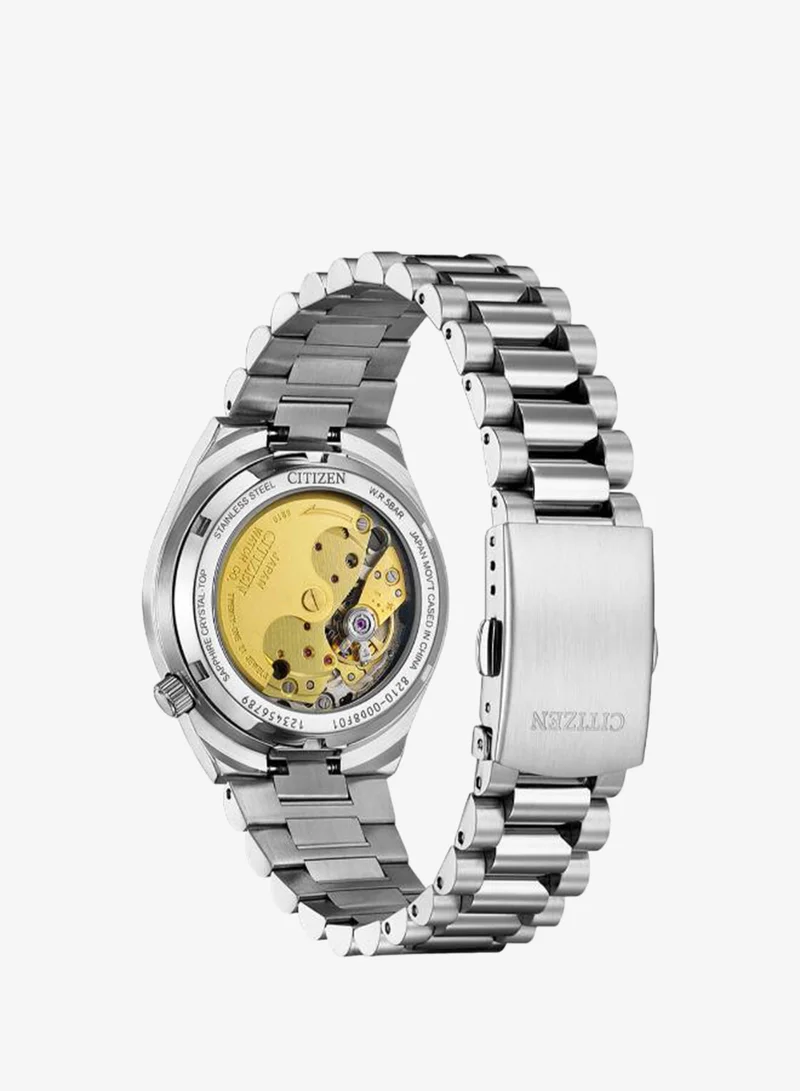 سيتيزن Men's Stainless Steel Mechanical Watch NJ0200-50M - 37 mm