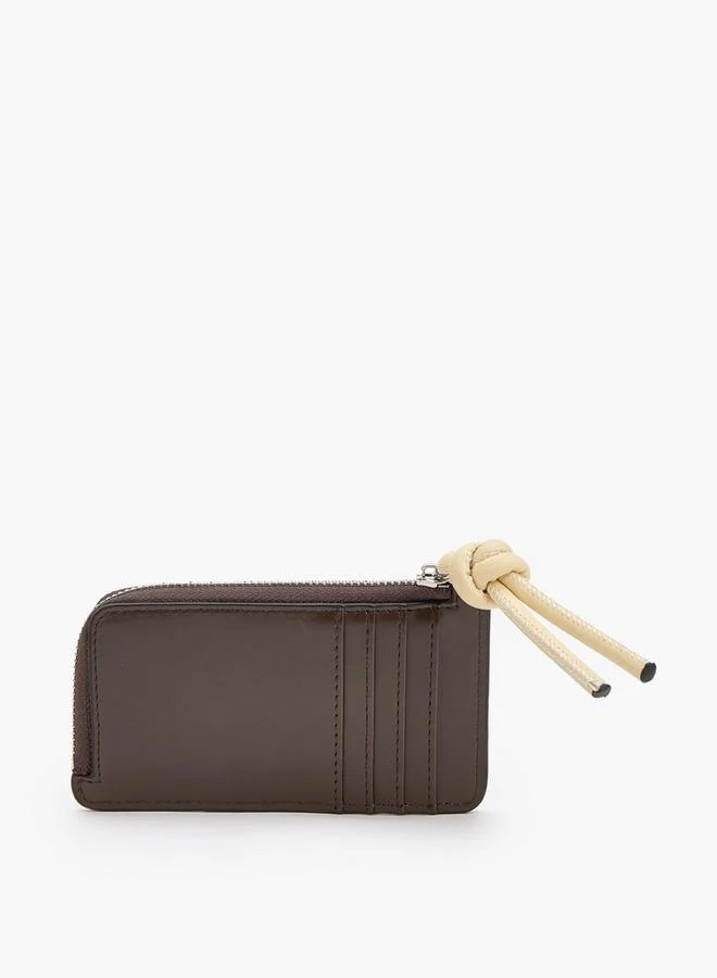 سيليست Logo Accent Wallet With Zip Closure