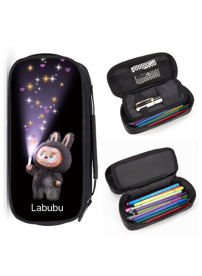 LABUBU LABUBU pencil case, high-value, large-capacity primary school student cartoon pencil case, stationery bag - Image 2