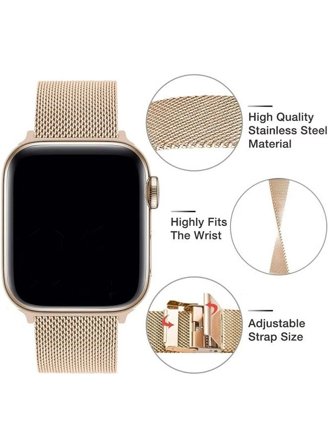 Happy D Compatible Apple Watch Straps 42mm 44mm 45mm 49mm, Stainless Steel iWatch Band with Case for Apple Watch Series 11/10/9/8/7/6/5/4/3/2/1/SE/SE2/Ultra - Image 2