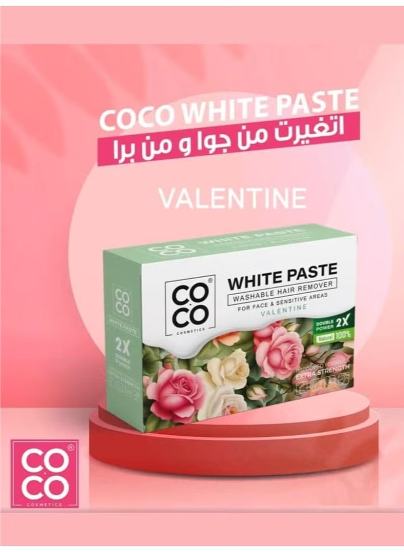 كوكو مزيل الشعر بالشمع الأبيض القابل للغسل من فالنتاين 100 جرام - Image 2