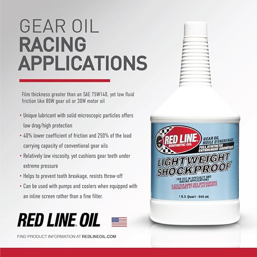 Red Line زيت جير مضاد للصدمات خفيف الوزن من ريد لاين 58404 - 1 كوارت (4 عبوات) - Image 3