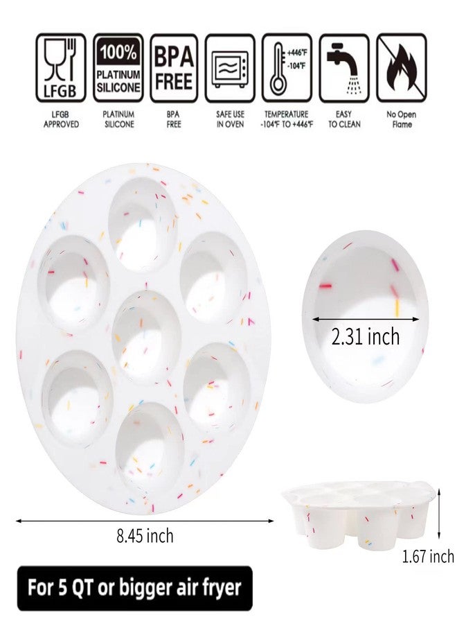 SHEbaking Silicone Egg Bite Molds Air Fryer Muffin Pan for Baking Non-Stick Silicone Egg Molds 7 Cups Air Fryer Cupcake Mold for Mini Muffins, Tart, Mini Cupcake BPA Free - Image 3