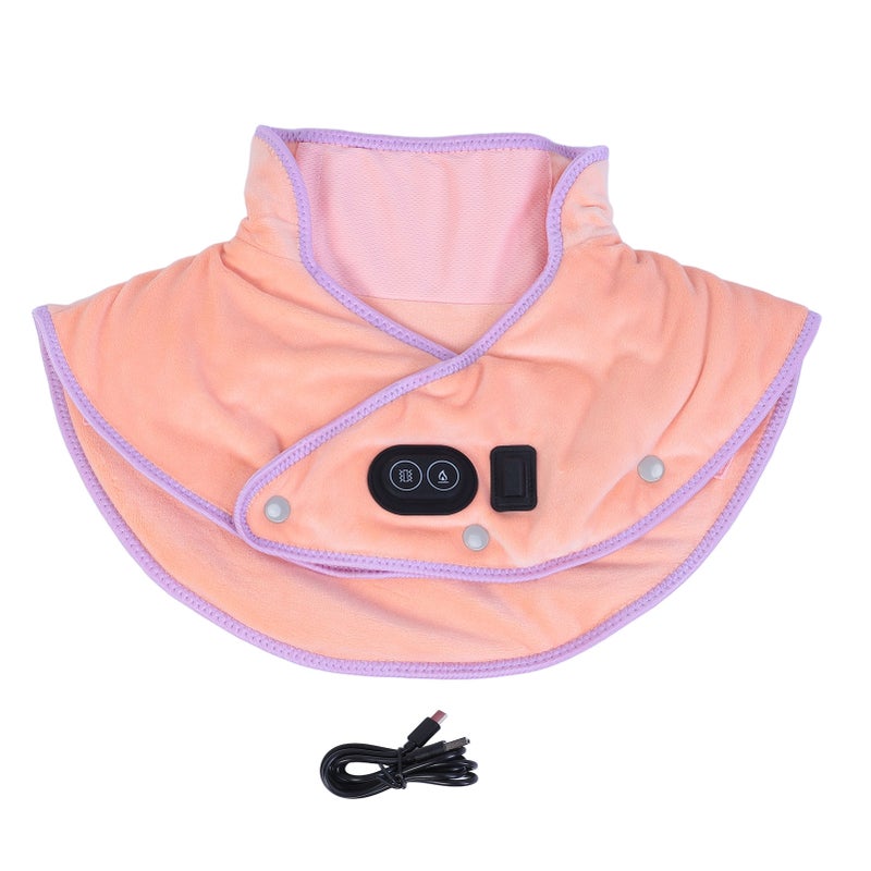Electric Heating Pad for Neck Shoulder Back 3 Levels Temperature Heat Preservation Heated Massage Shawl Wrap Orange - Image 1