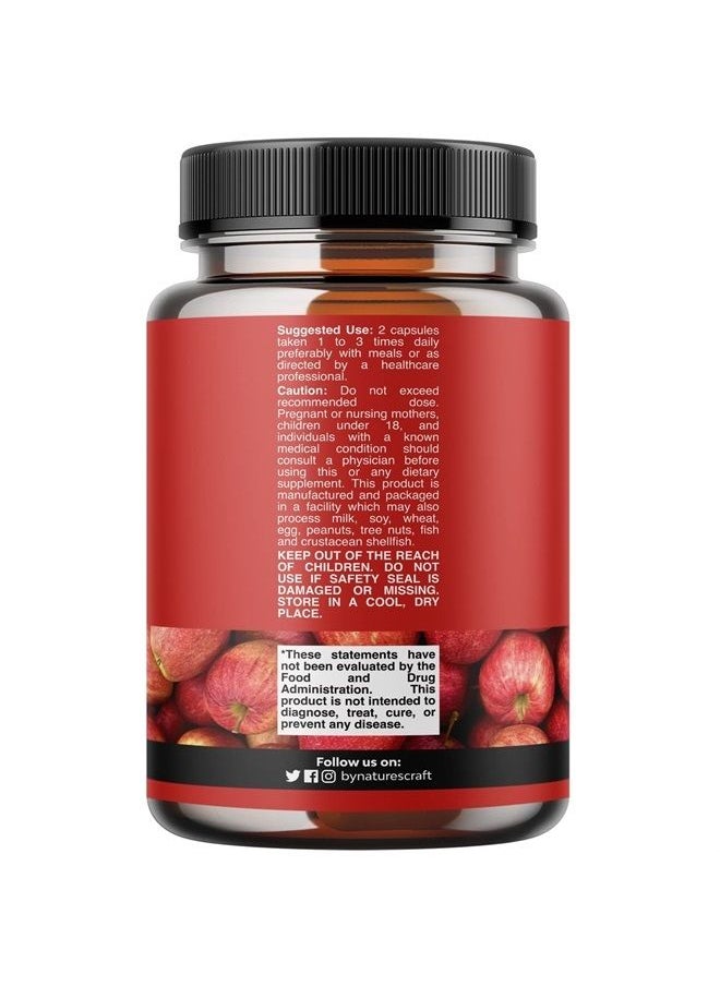 Natures Craft - Potent Apple Cider Vinegar Capsules – ACV Pills Nutritional Supplements for Digestive Health with Natural Cleansing and Size Reducing Formula for Women and Men Designed to Help You Reach Your Goal - Image 1