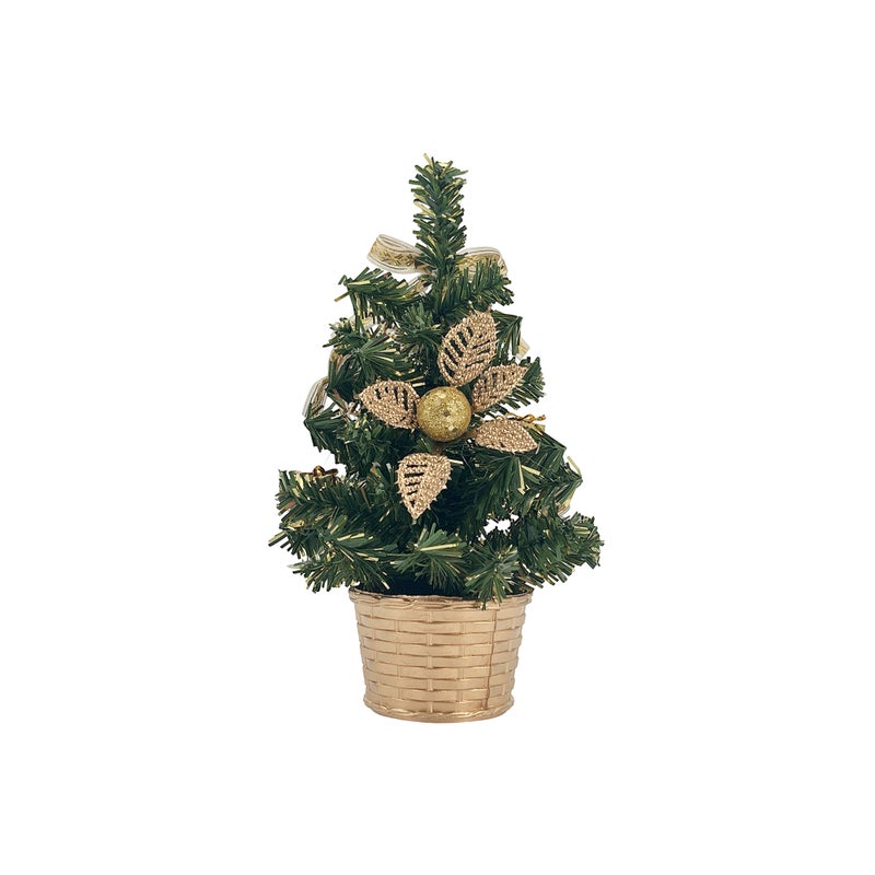 CHRISTMAS MAGIC شجرة طاولة مزينة ذهبية 20 سم - Image 4