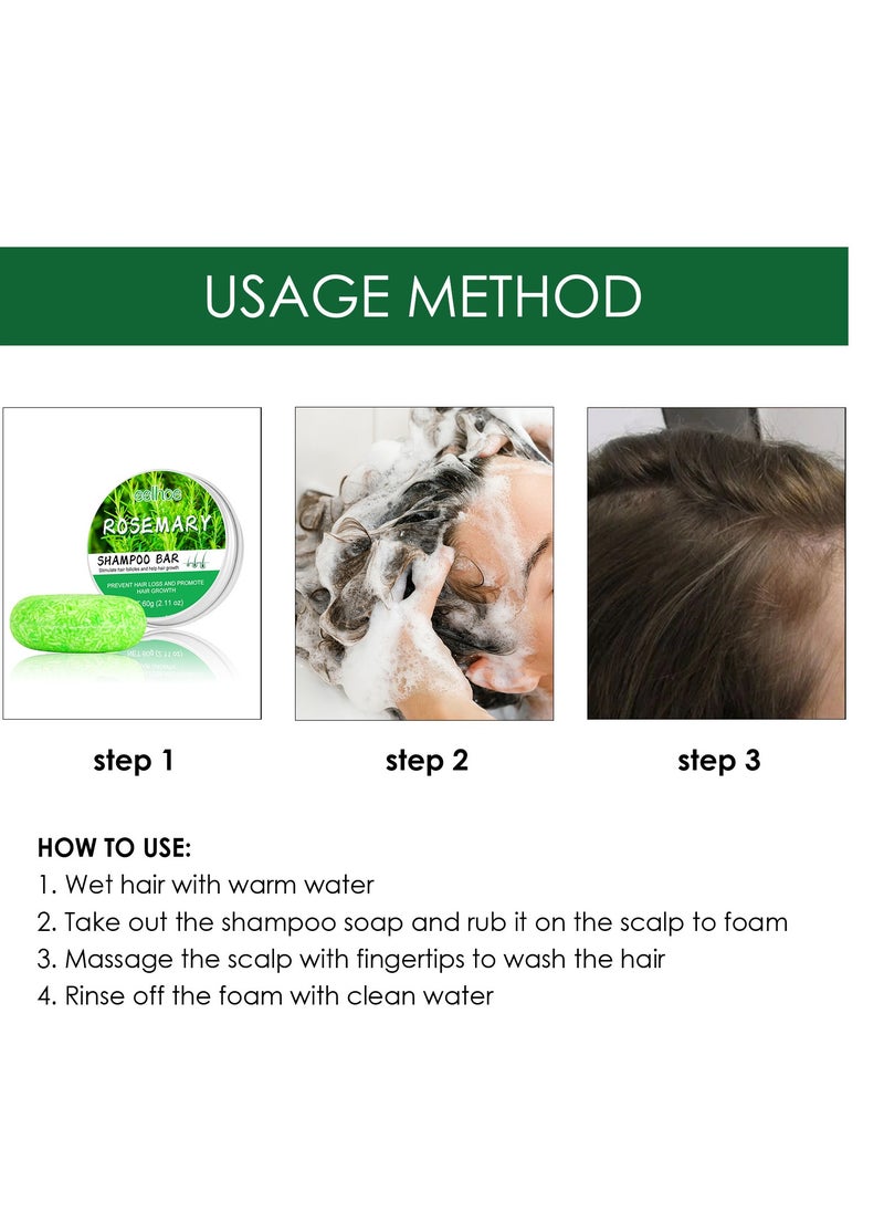 EELHOE - Natural Rosemary Soap, Rosmarin for Hair Growth Soap Nutrifold for Hair Growth，Removing Dandruff, Nourishing Hair, Moisturizing the Scalp, and Improving Frizz - Image 1