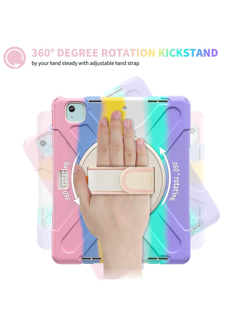 روك بو حالة من iPad Air 13 بوصة M3 2025/AIR 13 بوصة M2 2024 ، Case for iPad Pro 12.9 بوصة 6th 2022/5th 2021/4th 2020/3rd 2018 مع حزام يد قلم رصاص 360 دوارة للهواء 13 بوصة و iPad Pro 12.9 بوصة - Image 4