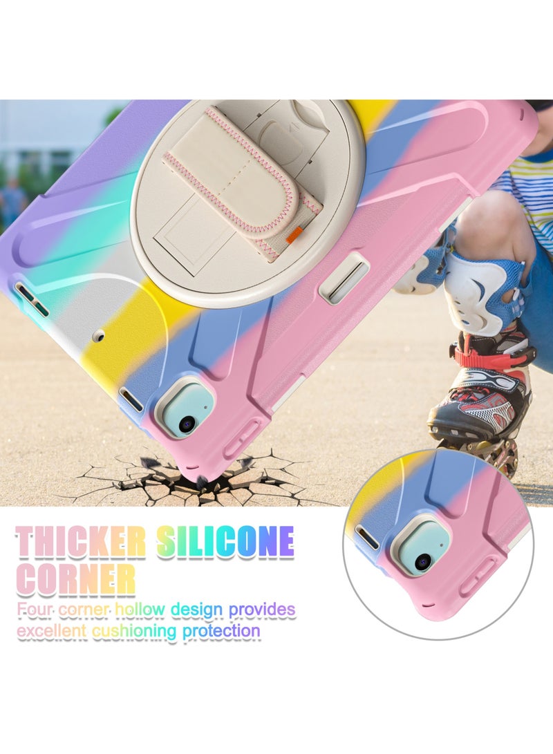 روك بو حالة من iPad Air 13 بوصة M3 2025/AIR 13 بوصة M2 2024 ، Case for iPad Pro 12.9 بوصة 6th 2022/5th 2021/4th 2020/3rd 2018 مع حزام يد قلم رصاص 360 دوارة للهواء 13 بوصة و iPad Pro 12.9 بوصة - Image 5