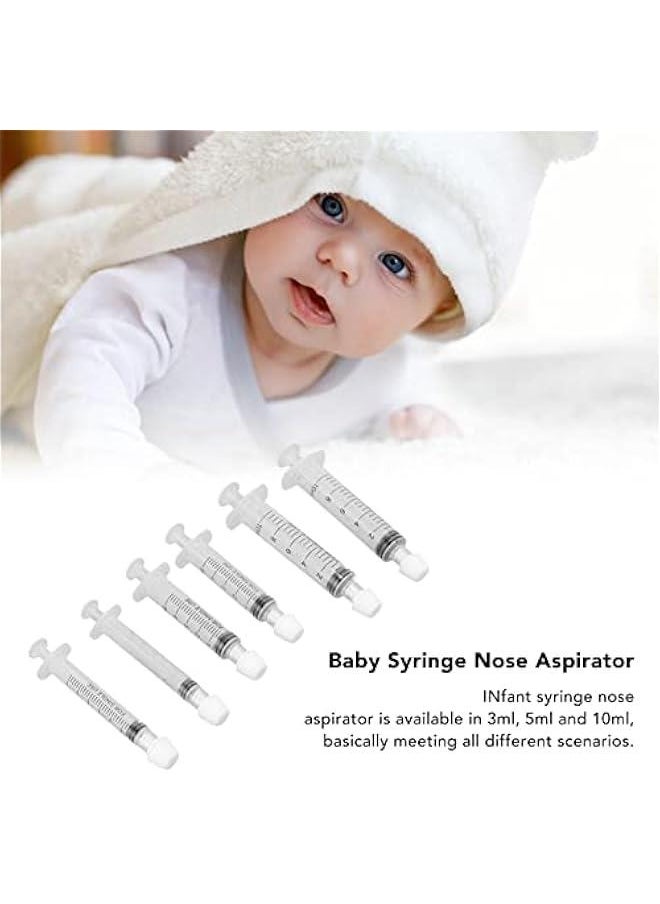 6Pcs Nasal Irrigator with Syringe for Infant Newborn Toddler Baby Nasal Spray Syringe