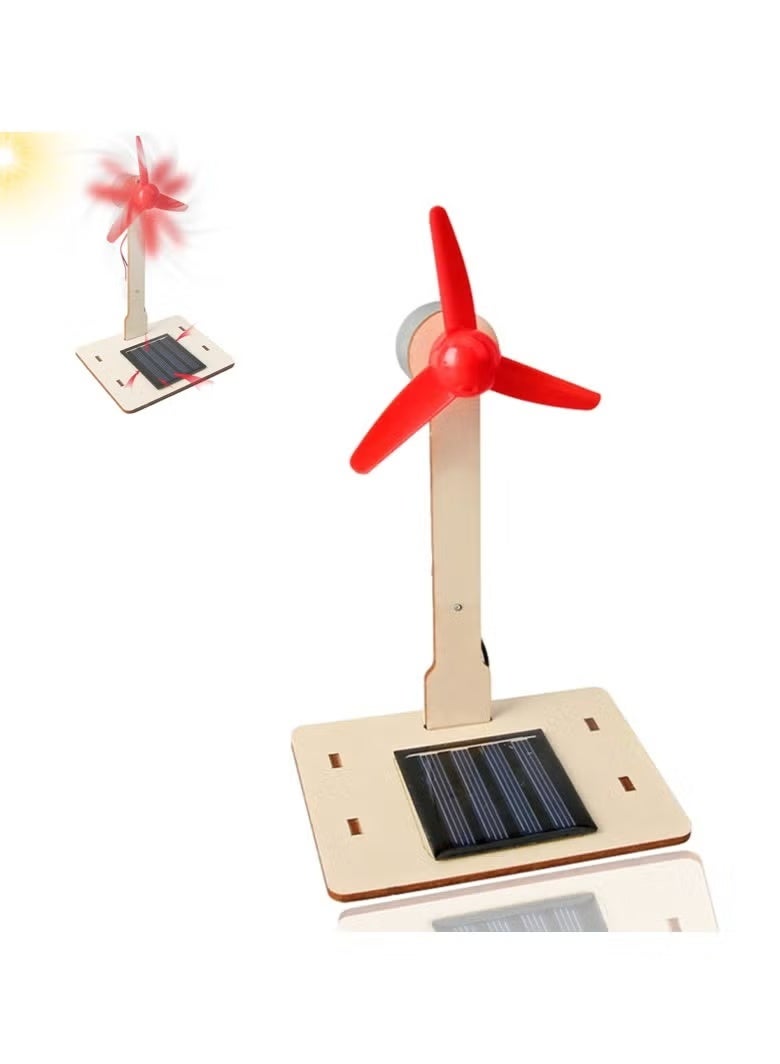 NajmStyle Small Wind Turbines - Solar Wind Mill Model, Solar Powered Educational Toy for Kids, Fun Learning Gift, Ideal for Home Decor and Garden Ornament, Technology Science Experiment Kit - Image 1