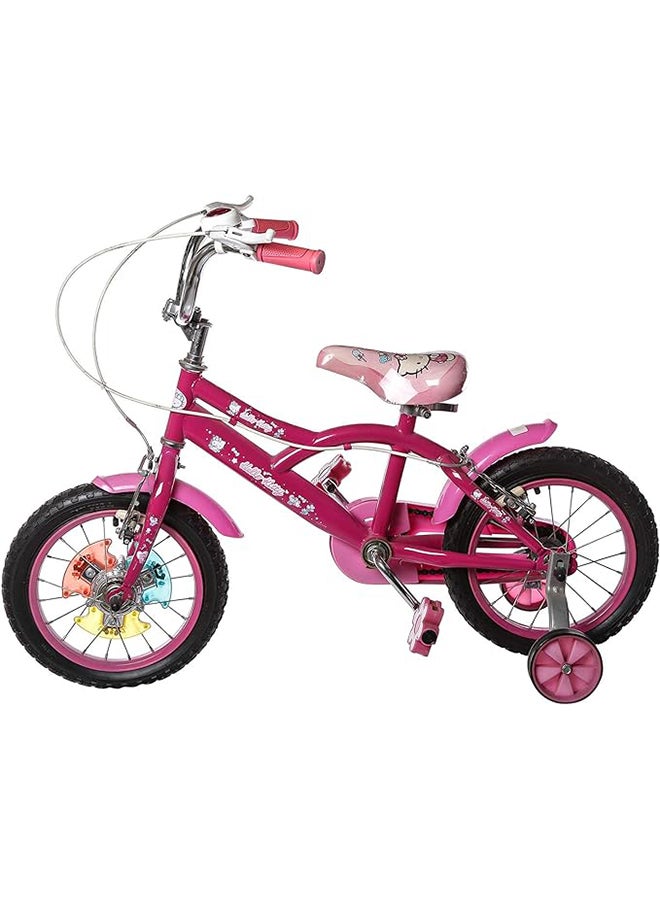 ميسوكا دراجة أطفال ميسوكا AHFG33112 هيلو كيتي مقاس 14 بوصة (لون وردي) - مقعد قابل للتعديل وعجلات تدريب - Image 2