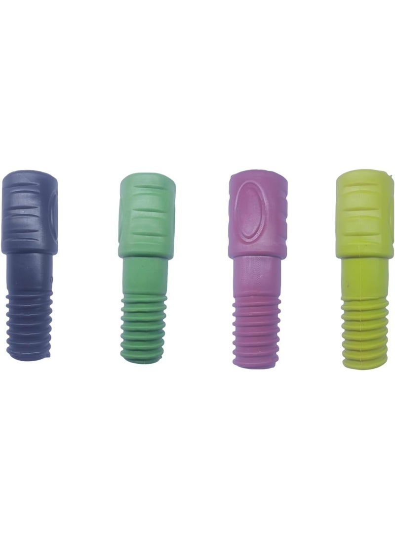 4 قطع من موصلات مقبض المكنسة البلاستيكية المتينة - وصلات عمود بديلة متعددة الألوان لأدوات التنظيف المنزلية، وموسع عصا سهل الاستخدام وموصل إصلاح - Image 1