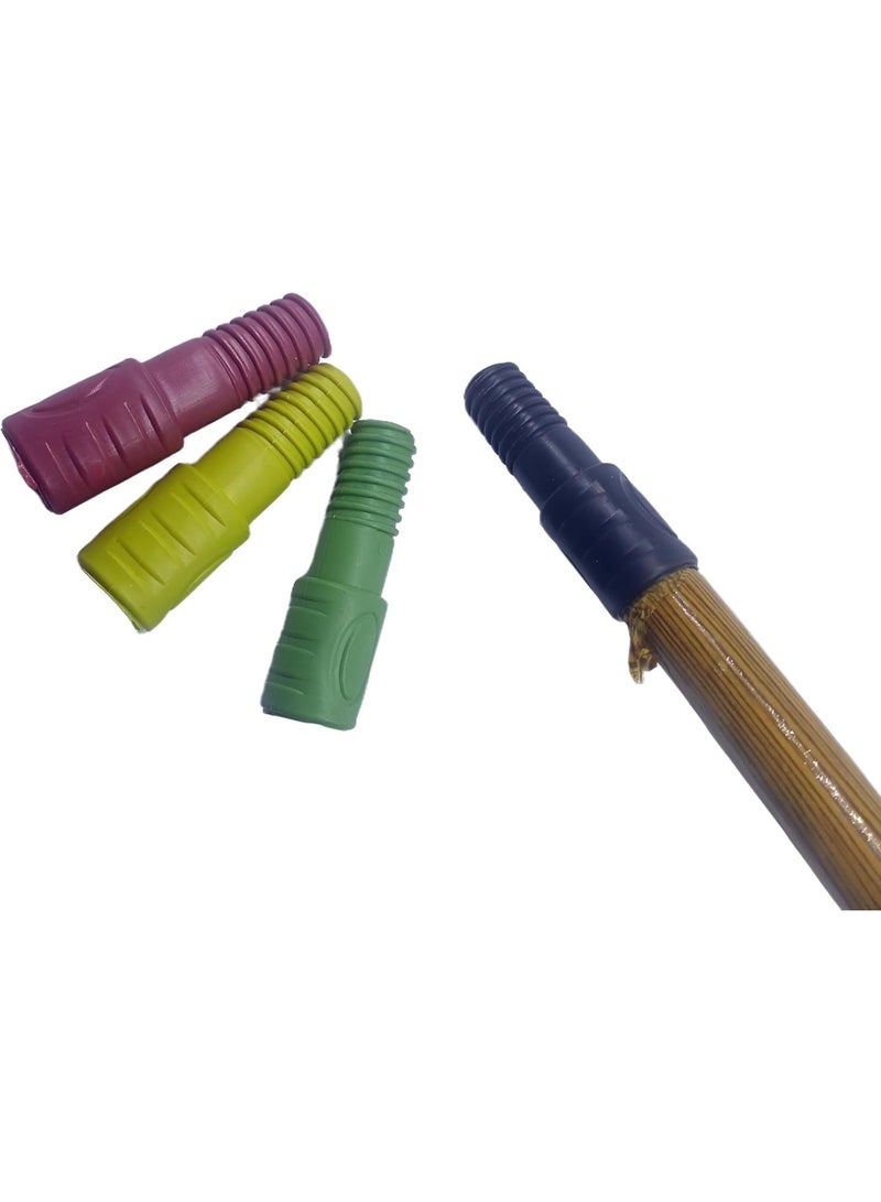 4 قطع من موصلات مقبض المكنسة البلاستيكية المتينة - وصلات عمود بديلة متعددة الألوان لأدوات التنظيف المنزلية، وموسع عصا سهل الاستخدام وموصل إصلاح - Image 2
