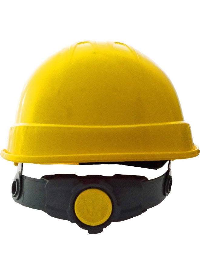 TAHA M2 KNOB Safety Helmet for Construction & Outdoor Activities | Adjustable Chin Strap & Manual Type Adjustment | Lightweight, Comfortable & Durable Hard Hat | Yellow  - Image 3