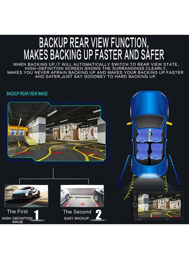 NIBEMINENT - 7 Inch Double Din Car Backup Monitor Mp5 Player/1080P Digital Display/Bluetooth - Image 1