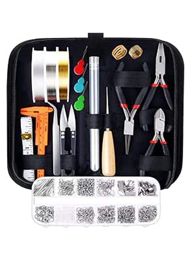 مجموعة لوازم صنع المجوهرات مع أدوات المجوهرات وأسلاك المجوهرات ونتائج المجوهرات لإصلاح المجوهرات والديكور - Image 1