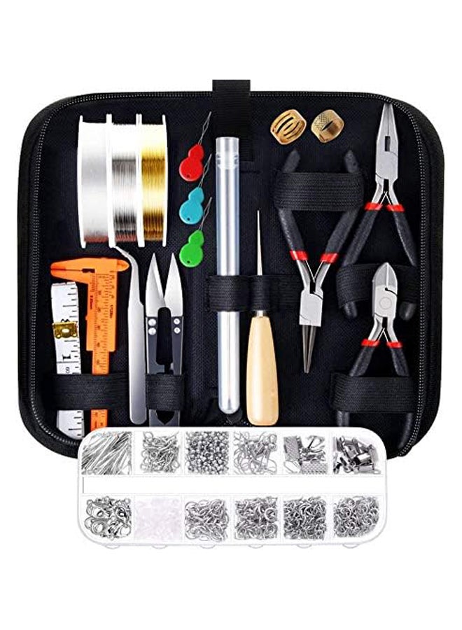 مجموعة لوازم صنع المجوهرات مع أدوات المجوهرات وأسلاك المجوهرات ونتائج المجوهرات لإصلاح المجوهرات والديكور - Image 2