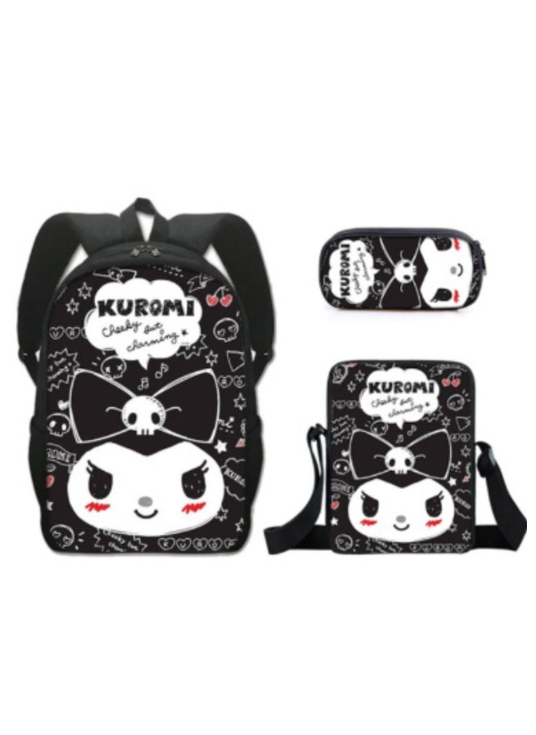 Generic - Cartoon anime backpack for primary and secondary school students, large capacity casual lightweight backpack, cartoon shoulder bag, pencil case, pencil case, and pencil case - Image 1