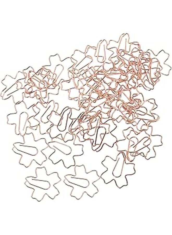 Rose Gold Metal Paper Clips 36pcs Cherry Blossom Design Bookmarks Office School Photo Note File Organization - Image 1