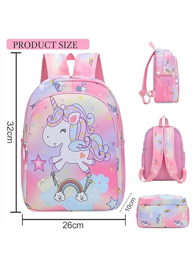 JOGAMS Kids Girls Backpack, Children Backpack Kindergarten School Bag, Lightweight and Portable Book Bags, Elementary Students Book Bag, Durable Cartoon Bag for 3-10 Year Old - Image 2