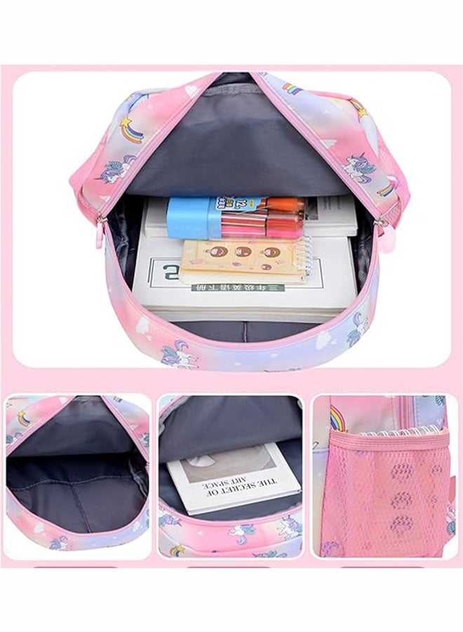 JOGAMS Kids Girls Backpack, Children Backpack Kindergarten School Bag, Lightweight and Portable Book Bags, Elementary Students Book Bag, Durable Cartoon Bag for 3-10 Year Old - Image 3