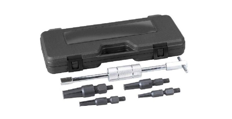 OTC 4581 Slide Hammer and Blind Hole Bearing Puller Set  Remove and Install Stubborn Drum Brake HoldDown Springs on Cars Light Trucks SUVs and Vans Silver - Image 2