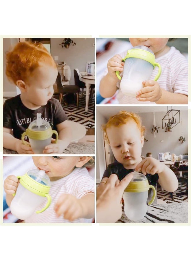 AnPei Straw Sippy Cup Transitional Nipple Kit for Comotomo Baby Bottles, 5 oz and 8 oz - Image 4
