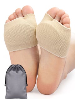 Metatarsal Pads for Men and Women, 1 Pairs Foot Cushion Pads, Ball of Foot Cushion, Gel Sleeves Cushions Pad, Fabric Soft Socks, Foot Pain Relief Cushions for Sesamoiditis, Metatarsalgia, Neuroma L
