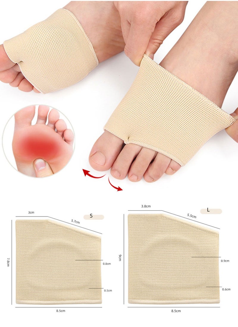Syarme - Metatarsal Pads for Men and Women, 1 Pairs Foot Cushion Pads, Ball of Foot Cushion, Gel Sleeves Cushions Pad, Fabric Soft Socks, Foot Pain Relief Cushions for Sesamoiditis, Metatarsalgia, Neuroma L - Image 1