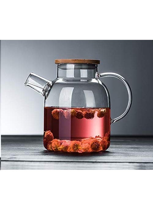Korona Korona Beverage Glass Pitcher with Bamboo Wood Lid and Handle 18 L  - Image 4